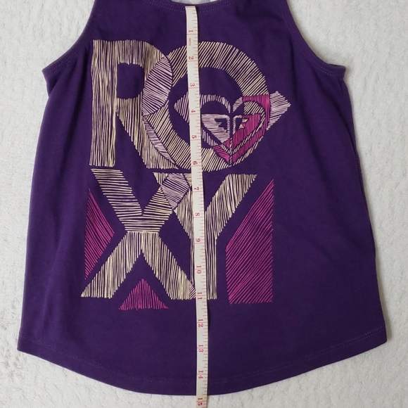Girls Roxy 7 racerback cute purple tank - Picture 5 of 8